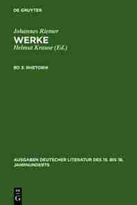 Rhetorik by Johannes Riemer