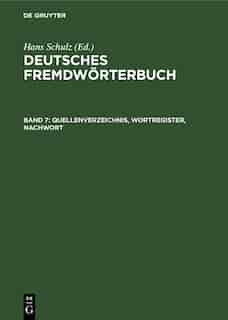 Quellenverzeichnis, Wortregister, Nachwort by Alan Kirkness