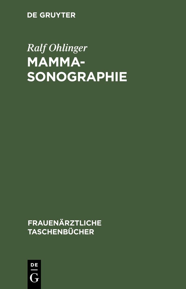 Mammasonographie by Ralf Ohlinger Hardcover | Indigo Chapters