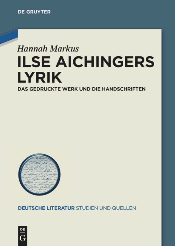 Ilse Aichingers Lyrik by Hannah Markus Hardcover | Indigo Chapters
