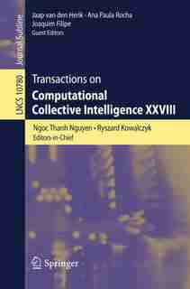 Transactions On Computational Collective Intelligence Xxviii by Ngoc Thanh Nguyen