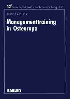 Managementtraining in Osteuropa by Rüdiger Pieper
