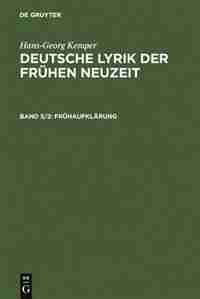 Frühaufklärung by Hans-Georg Kemper