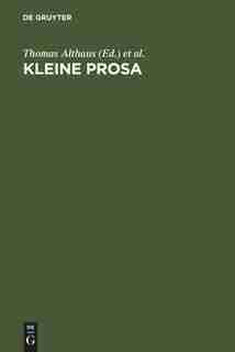 Kleine Prosa by Thomas Althaus