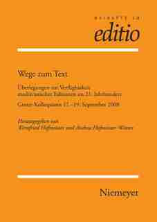 Wege zum Text by Wernfried Hofmeister