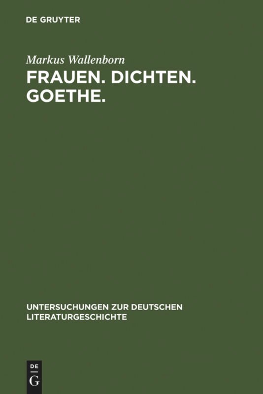 Frauen. Dichten. Goethe. Hardcover | Indigo Chapters