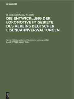 1880-1920 by Verein Mitteleuropäischer Eisenbahnverw