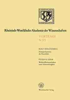 Rheinisch-Westfälische Akademie der Wissenschaften: Natur-, Ingenieur- und Wirtschaftswissenschaften Vorträge · N 373 by Rolf Staufenbiel
