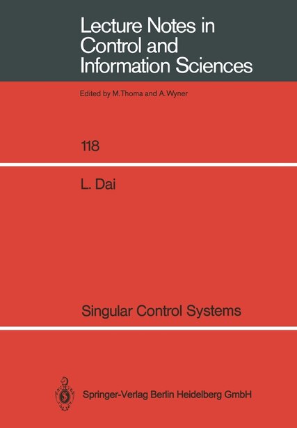 Singular Control Systems by Liyi Dai