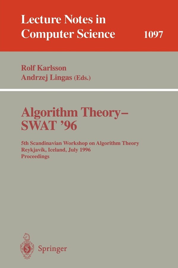 Algorithm Theory - SWAT '96 by Rolf Karlsson Paperback | Indigo Chapters