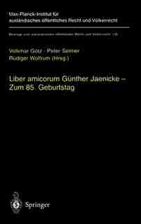 Liber amicorum Günther Jaenicke - Zum 85. Geburtstag by Volkmar Götz