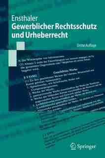 Gewerblicher Rechtsschutz und Urheberrecht by Jürgen Ensthaler