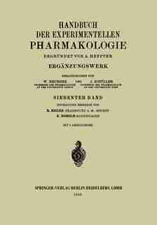 Handbuch Der Experimentellen Pharmakologie: Ergänzungswerk by Rudolf Rigler