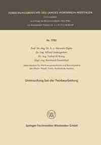 Untersuchung bei der Feinbearbeitung by Herwart Optiz