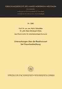 Untersuchungen über die Reaktionszeit bei Dauerbeobachtung by Heinz Schmidtke
