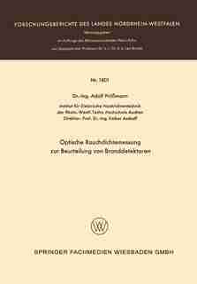 Optische Rauchdichtemessung zur Beurteilung von Branddetektoren by Adolf Prüssmann