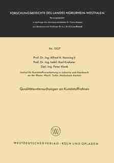 Qualitätsuntersuchungen an Kunststoffrohren by Alfred Hermann Henning