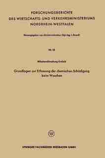 Grundlagen zur Erfassung der chemischen Schädigung beim Waschen by Leo Brandt