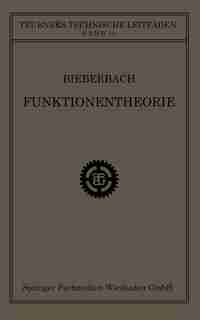 Funktionentheorie by Dr. Ludwig Bieberbach