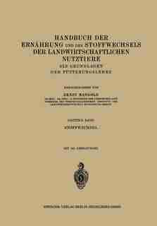 Stoffwechsel Der Landwirtschaftlichen Nutztiere: Einschliesslich Der Ernährung Und Des Stoffwechsels Der Fische Und Bienen by Na Armbruster