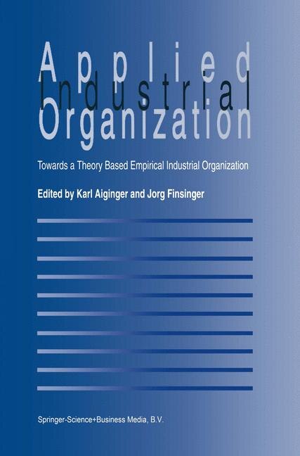 Applied Industrial Organization by Karl Aiginger Paperback | Indigo Chapters