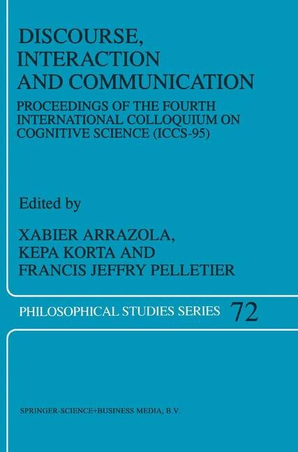 Discourse Interaction and Communication by X. Arrazola Paperback | Indigo Chapters