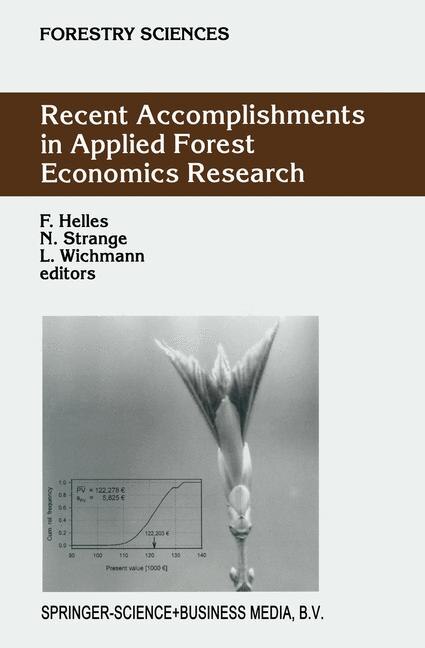 Recent Accomplishments in Applied Forest Economics Research by F. Helles Paperback | Indigo Chapters