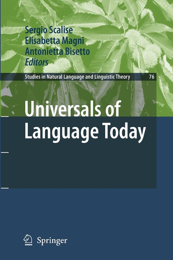 Universals of Language Today by Sergio Scalise Paperback | Indigo Chapters