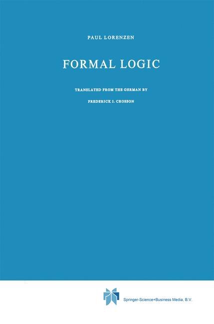 Formal Logic by P. Lorenzen Paperback | Indigo Chapters