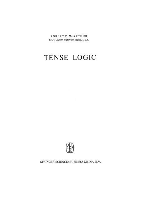 Tense Logic by R.L. McArthur Paperback | Indigo Chapters