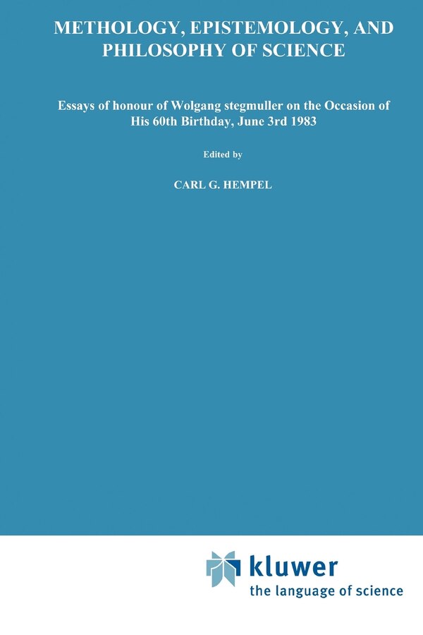 Methodology Epistemology and Philosophy of Science by Carl G. Hempel Paperback | Indigo Chapters