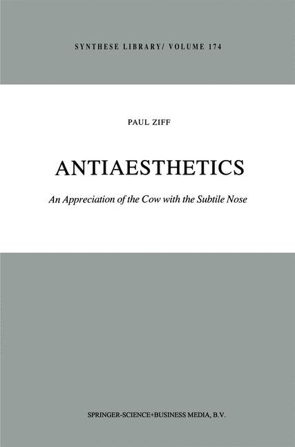 Antiaesthetics by Paul Ziff Paperback | Indigo Chapters