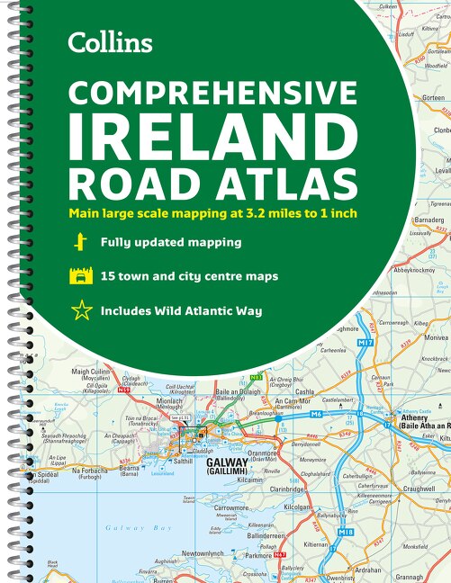 Comprehensive Road Atlas Ireland by Collins Maps, Spiral Bound | Indigo Chapters