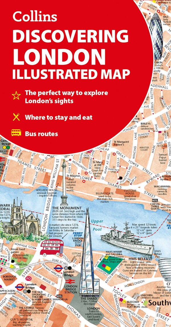 Discovering London Illustrated, Map by Dominic Beddow | Indigo Chapters