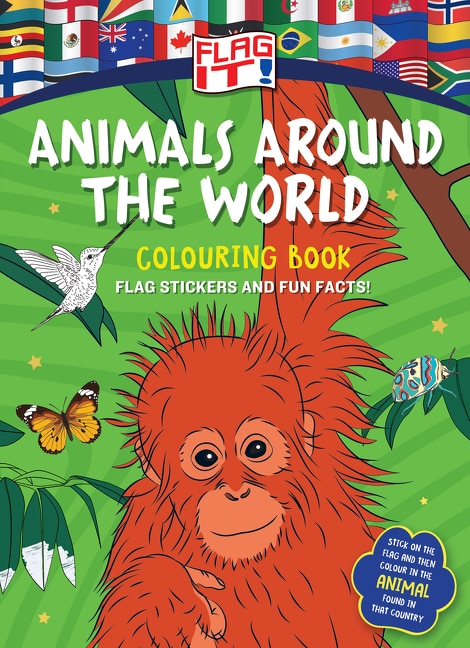 Flag It Animals Around the World Colouring Book by HarperCollins Children’s Books, Perfect | Indigo Chapters