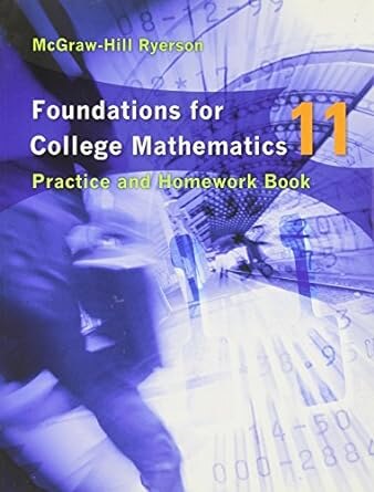 Foundations For College Mathematics 11 by Susan Lishman, Hardcover | Indigo Chapters