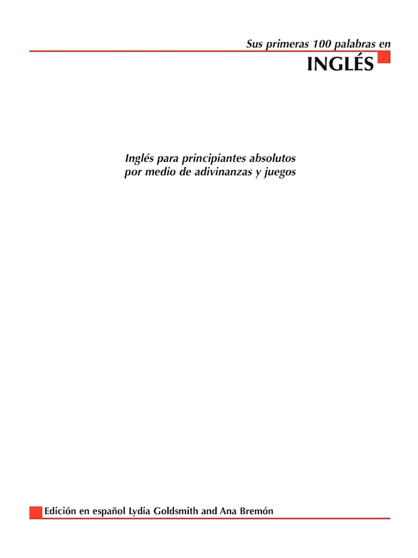 Sus Primeras 100 Palabras en Ingles by Lydia Goldsmith, Paperback | Indigo Chapters