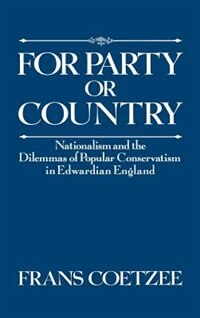 For Party or Country by Frans Coetzee, Hardcover | Indigo Chapters