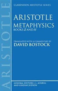 Metaphysics Books Z and H by Aristotle, Paperback | Indigo Chapters