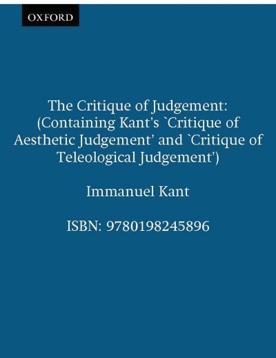 The Critique of Judgement by Immanuel Kant, Paperback | Indigo Chapters