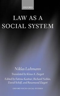 Law as a Social System by Niklas Luhmann, Hardcover | Indigo Chapters