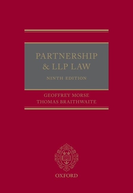 Partnership and LLP Law by Geoffrey Morse, Hardcover | Indigo Chapters