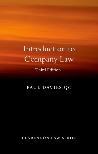 Introduction to Company Law by PAUL DAVIES, Hardcover | Indigo Chapters