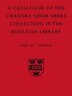 A Descriptive Catalogue of the Sanskrit and other Indian Manuscripts of the Chandra Shum Shere Collection in the Bodleian Library: Part