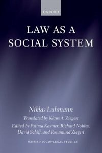 Law as a Social System by Niklas Luhmann, Paperback | Indigo Chapters