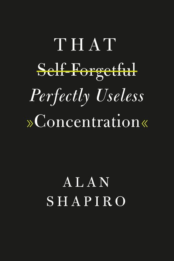 That Self-forgetful Perfectly Useless Concentration by Alan Shapiro, Paperback | Indigo Chapters