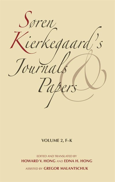 Søren Kierkegaard's Journals And Papers Volume 2, Hardcover | Indigo Chapters