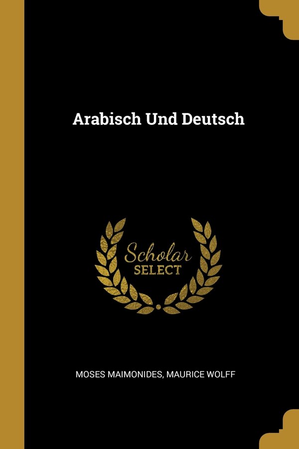 Arabisch Und Deutsch by Moses Maimonides, Paperback | Indigo Chapters