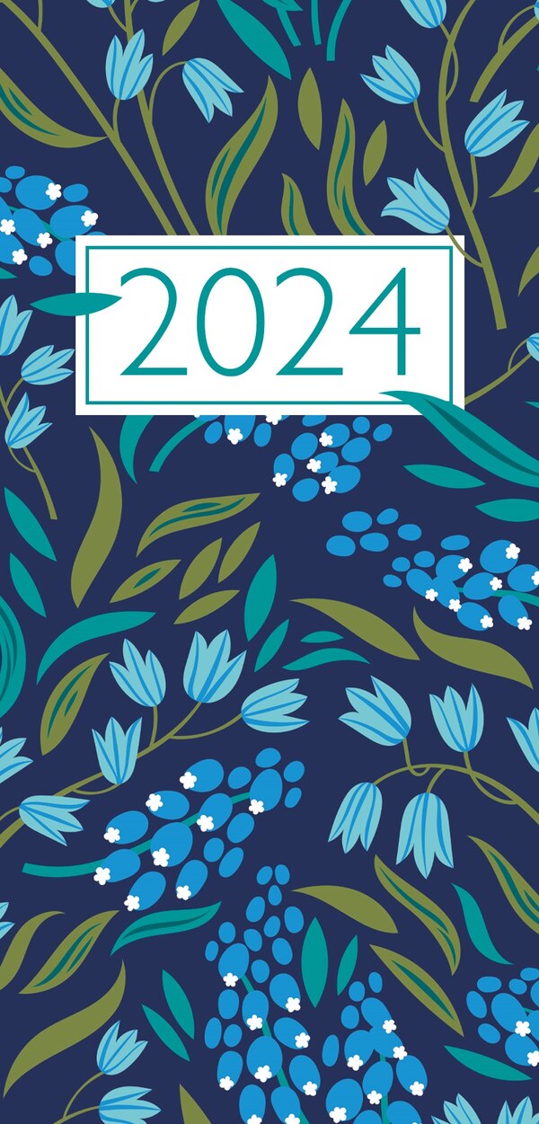 Church Pocket Book and Diary 2024 Navy Floral by Spck, Hardcover | Indigo Chapters
