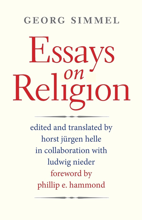 Essays On Religion by Georg Simmel, Paperback | Indigo Chapters